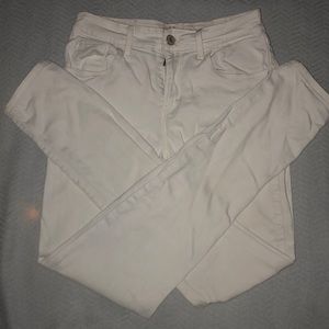 White levi jeans hi rise skinny